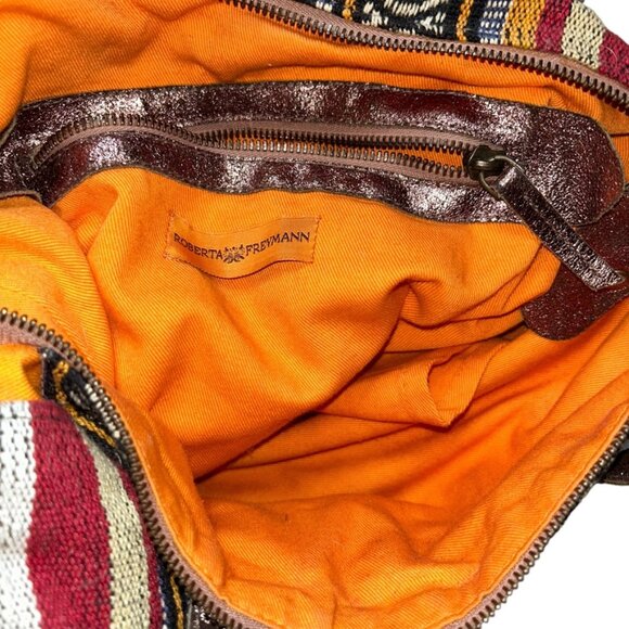 Roberta Roller Rabbit Freymann purple metallic orange woven stripes larg… - Picture 3 of 7